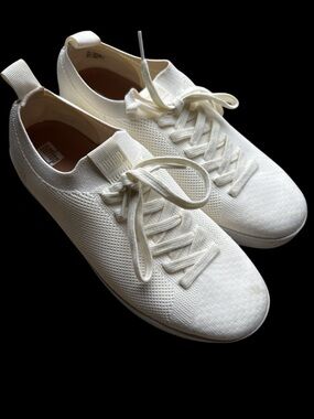 FitFlop Cream Knit Slip-On Sneaker